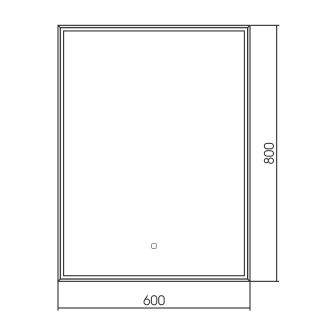 Зеркало с подсветкой ABBER See AG6108S-0.6 60см